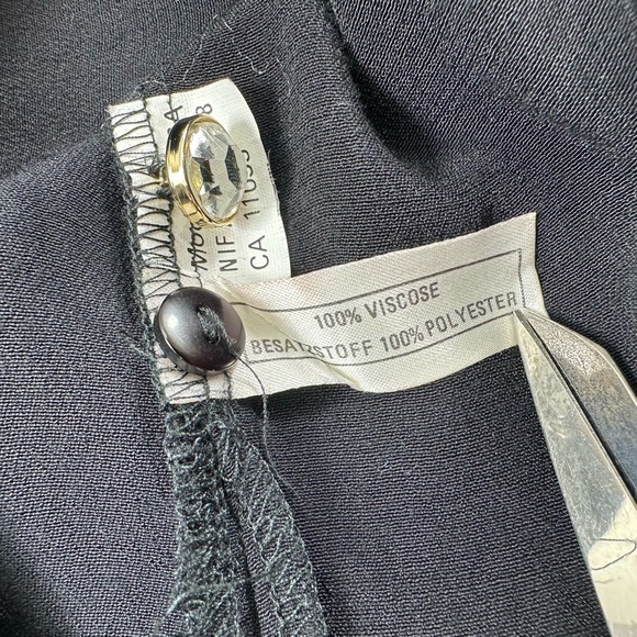 Vintage Moviestar Charlie Chaplin Embroidered Button Shirt Size 40 /Large Black - Picture 10 of 10